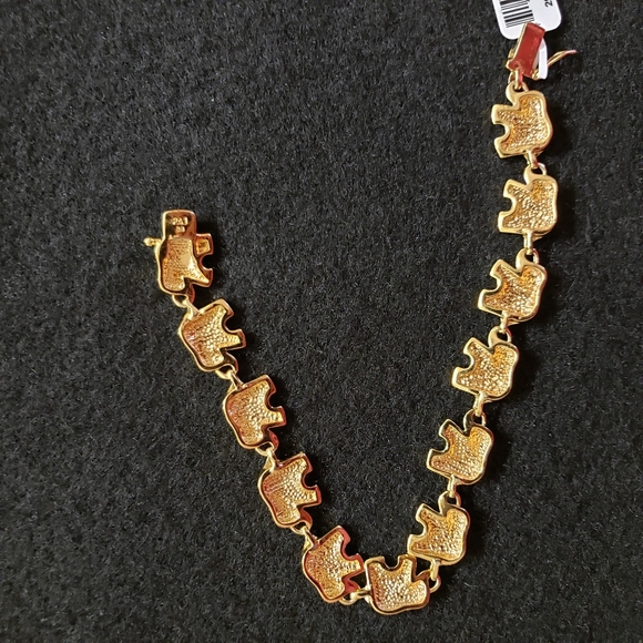 Elephant Plated D/A 18KOVSS Bracelet - Picture 3 of 3